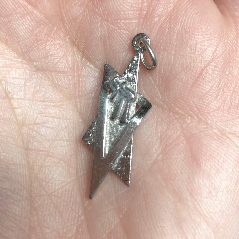 Abstract sterling silver Star of David